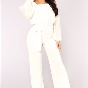 Off the shoulder jumpsuit